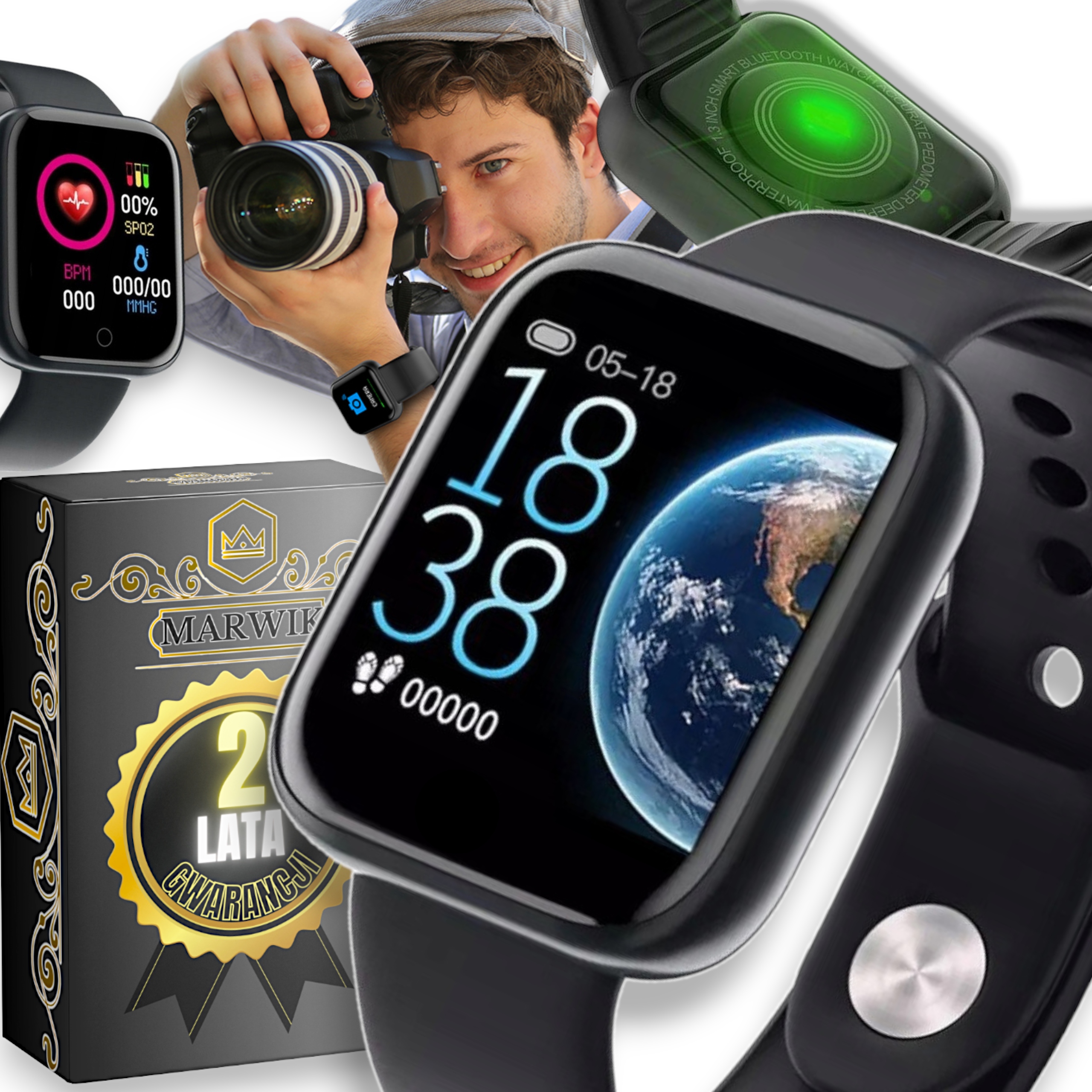 Smartwatch DT No 1 Smart Watch čierne